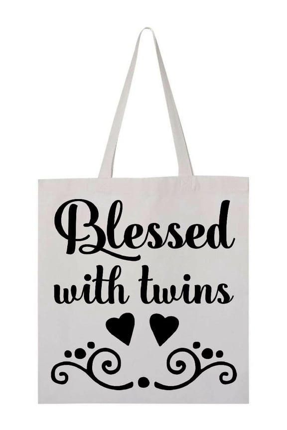 Blessed with Twins Mom Tote Bag