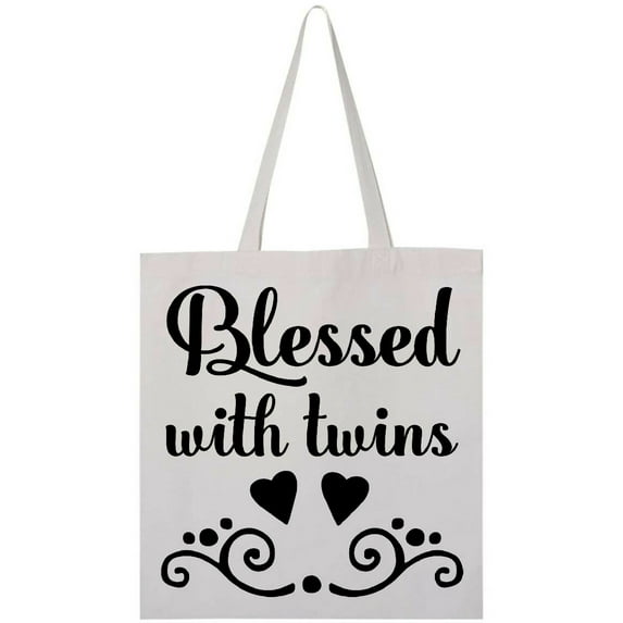 Inktastic Blessed with Twins Mom Tote Bag