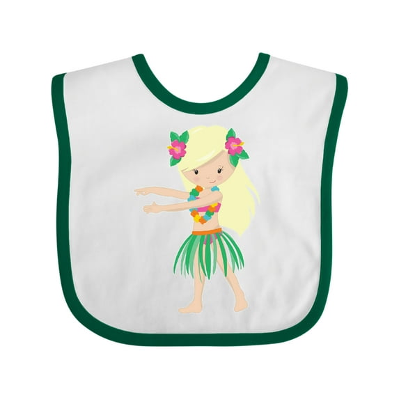 Inktastic Blonde Hula Girl Girls Baby Bib