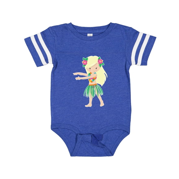 Inktastic Blonde Hula Girl Girls Baby Bodysuit