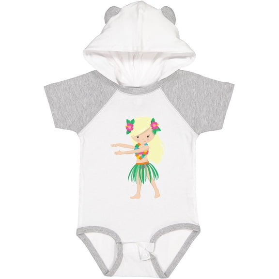 Inktastic Blonde Hula Girl Girls Baby Bodysuit