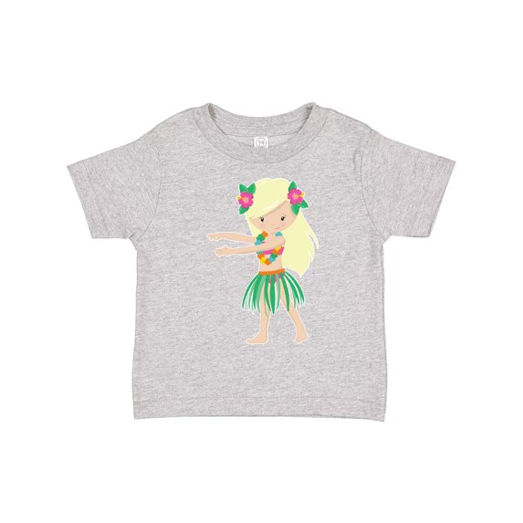 Inktastic Blonde Hula Girl Girls Toddler T-Shirt