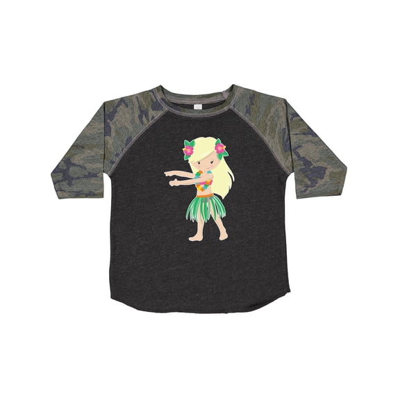 Inktastic Blonde Hula Girl Girls Toddler T-Shirt