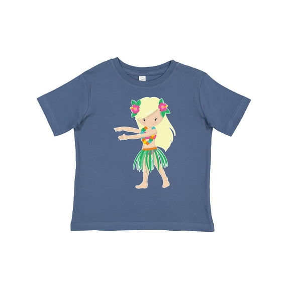 Inktastic Blonde Hula Girl Girls Toddler T-Shirt