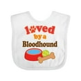 thumbnail image 1 of Inktastic Bloodhound Loved by a (Dog Breed) Boys or Girls Baby Bib, 1 of 4