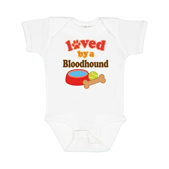 Inktastic Bloodhound Loved by a (dog Breed) Boys or Girls Baby Bodysuit