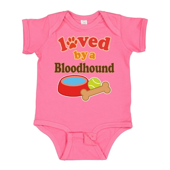 Inktastic Bloodhound Loved by a (dog Breed) Boys or Girls Baby Bodysuit