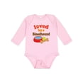 thumbnail image 1 of Inktastic Bloodhound Loved by a (Dog Breed) Boys or Girls Long Sleeve Baby Bodysuit, 1 of 5