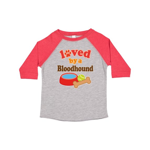 Inktastic Bloodhound Loved by a (dog Breed) Boys or Girls Toddler T-Shirt