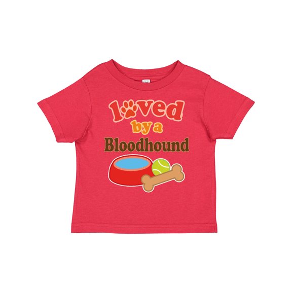 Inktastic Bloodhound Loved by a (dog Breed) Boys or Girls Toddler T-Shirt