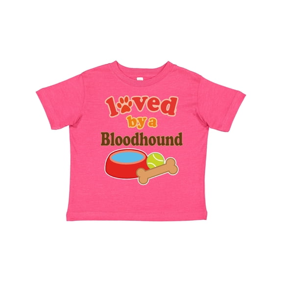 Inktastic Bloodhound Loved by a (dog Breed) Boys or Girls Toddler T-Shirt
