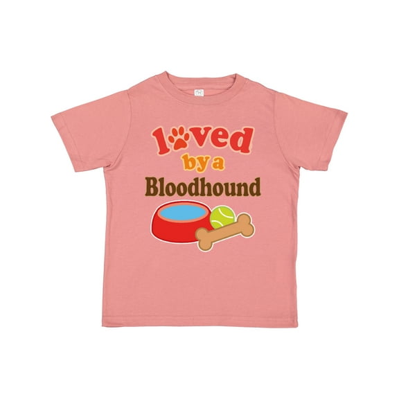 Inktastic Bloodhound Loved by a (dog Breed) Boys or Girls Toddler T-Shirt