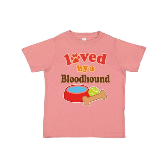 Inktastic Bloodhound Loved by a (dog Breed) Boys or Girls Toddler T-Shirt