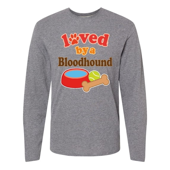Inktastic Bloodhound Loved by a (Dog Breed) Long Sleeve T-Shirt