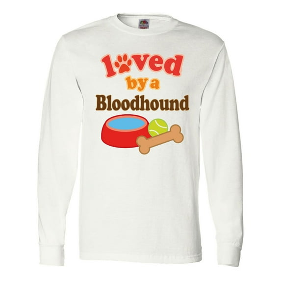 Inktastic Bloodhound Loved by a (Dog Breed) Long Sleeve T-Shirt