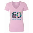 thumbnail image 1 of Inktastic Blooming 60th Birthday Women's V-Neck T-Shirt, 1 of 5