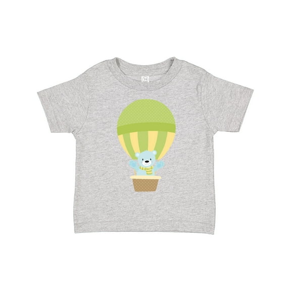 Inktastic Blue Bear, Cute Bear, Baby Bear, Hot Air Balloon Boys or Girls Toddler T-Shirt
