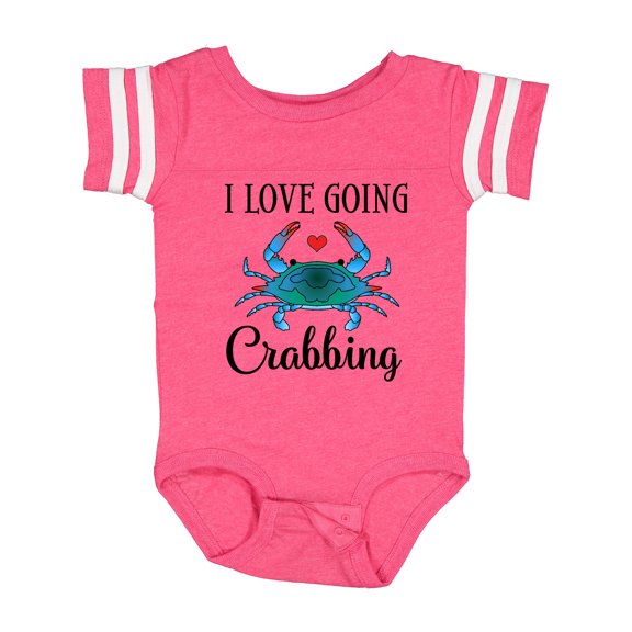 Inktastic Blue Crab I Love Going Crabbing Girls Baby Bodysuit