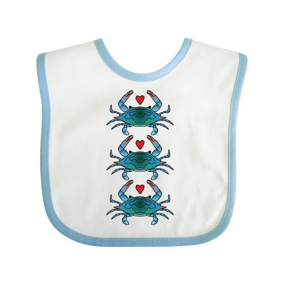 Inktastic Blue Crab Lover Boys or Girls Baby Bib