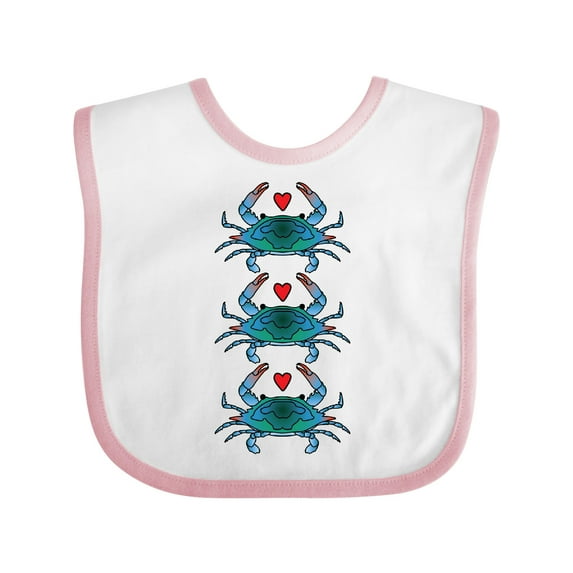 Inktastic Blue Crab Lover Boys or Girls Baby Bib