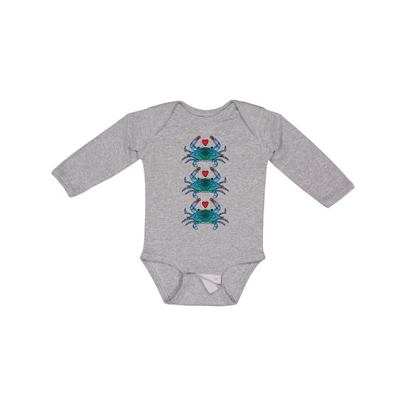 Inktastic Blue Crab Lover Boys or Girls Long Sleeve Baby Bodysuit