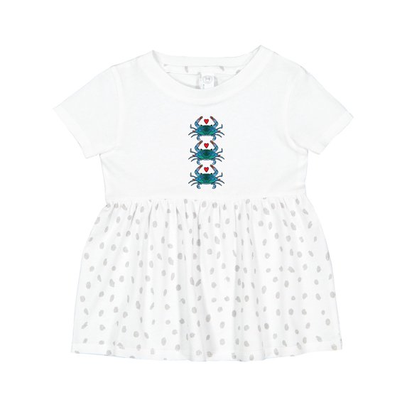 Inktastic Blue Crab Lover Girls Baby Dress