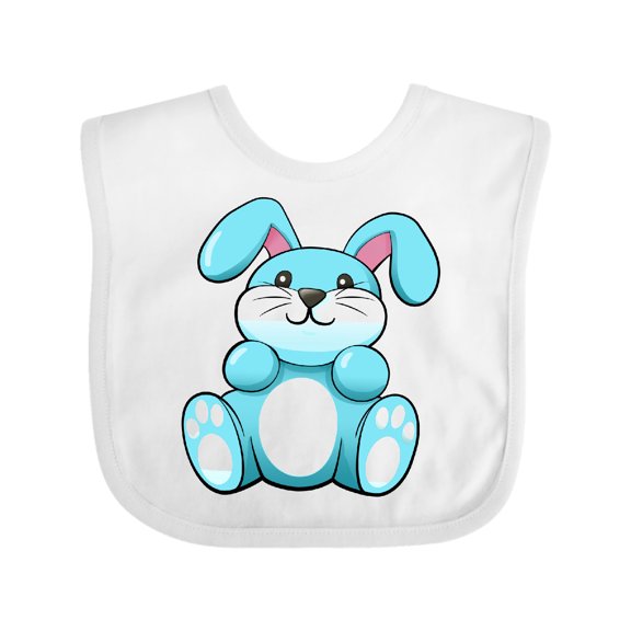 Inktastic Blue Cuddly Bunny for Easter Boys or Girls Baby Bib