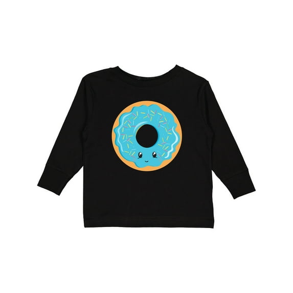Inktastic Blue Donut Boys or Girls Long Sleeve Toddler T-Shirt