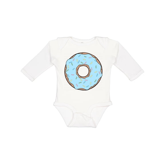 Inktastic Blue Donut, Doughnut, Icing, Sprinkles, Frosting Boys or Girls Long Sleeve Baby Bodysuit