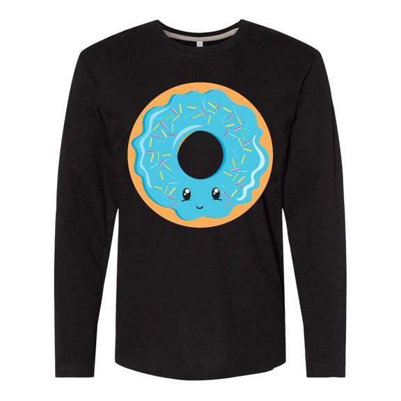 Inktastic Blue Donut Long Sleeve T-Shirt
