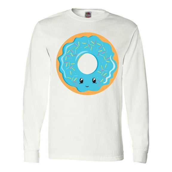 Inktastic Blue Donut Long Sleeve T-Shirt