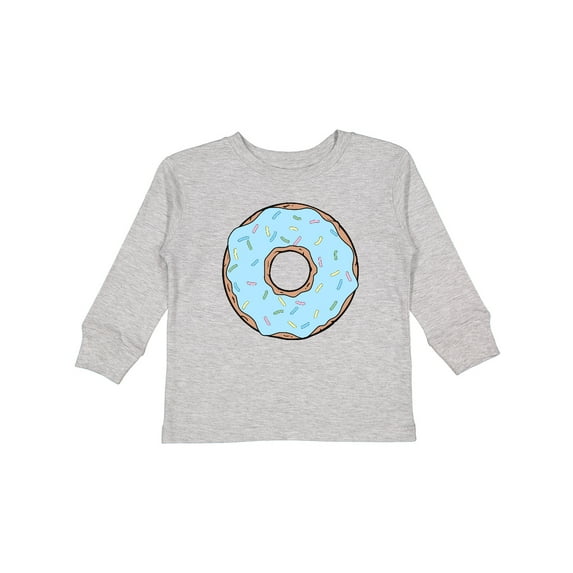 Inktastic Blue Donut with Sprinkles Boys or Girls Long Sleeve Toddler T-Shirt