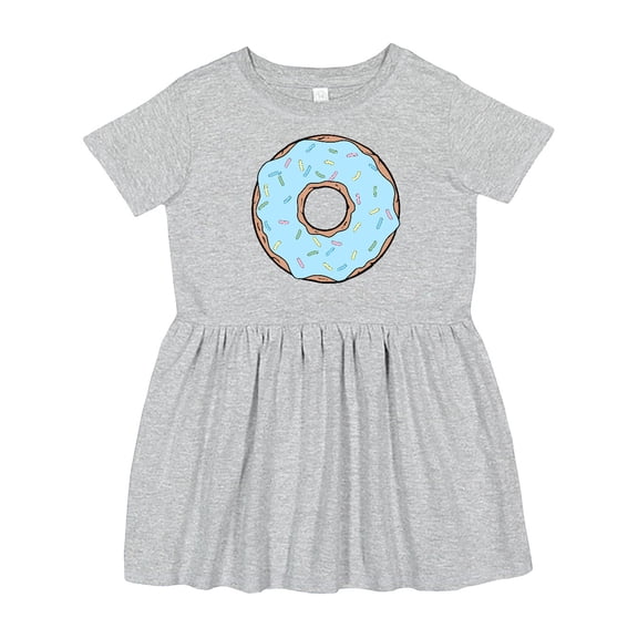 Inktastic Blue Donut with Sprinkles Girls Toddler Dress