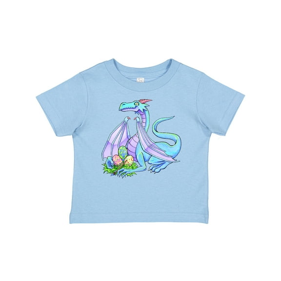 Inktastic Blue Easter Dragon with Painted Eggs Boys or Girls Baby T-Shirt