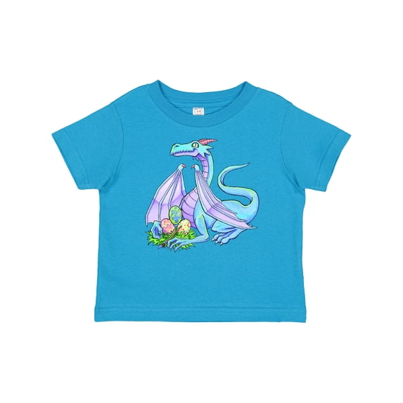Inktastic Blue Easter Dragon with Painted Eggs Boys or Girls Baby T-Shirt
