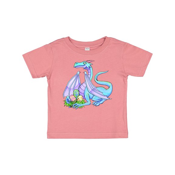 Inktastic Blue Easter Dragon with Painted Eggs Boys or Girls Baby T-Shirt
