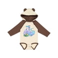 thumbnail image 1 of Inktastic Blue Easter Dragon with Painted Eggs Boys or Girls Long Sleeve Baby Bodysuit, 1 of 5