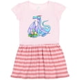 thumbnail image 1 of Inktastic Blue Easter Dragon with Painted Eggs Gift Toddler Girl Dress, 1 of 4
