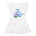 thumbnail image 1 of Inktastic Blue Easter Dragon with Painted Eggs Girls Toddler Dress, 1 of 5