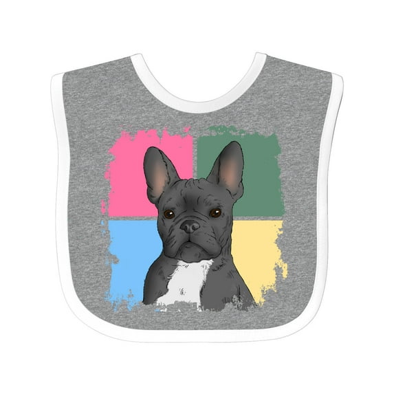 Inktastic Blue French Bull Dog Boys or Girls Baby Bib
