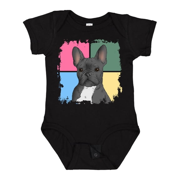 Inktastic Blue French Bull Dog Boys or Girls Baby Bodysuit
