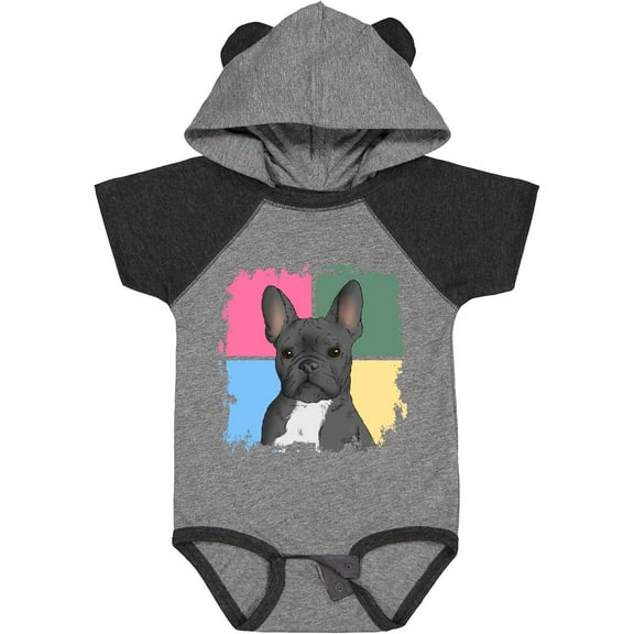 Inktastic Blue French Bull Dog Boys or Girls Baby Bodysuit