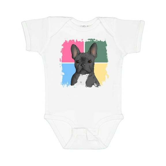 Inktastic Blue French Bull Dog Boys or Girls Baby Bodysuit