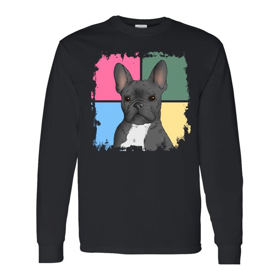 Inktastic Blue French Bull Dog Long Sleeve T-Shirt