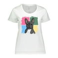 thumbnail image 1 of Inktastic Blue French Bull Dog Women's Plus Size T-Shirt, 1 of 5