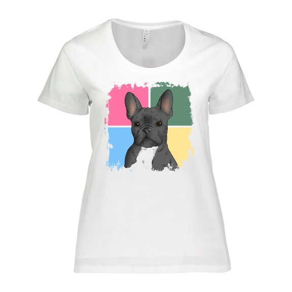 Inktastic Blue French Bull Dog Women's Plus Size T-Shirt