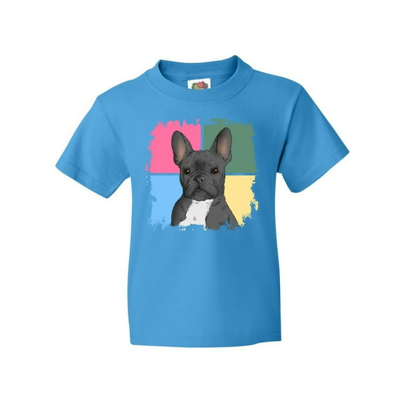 Inktastic Blue French Bull Dog Youth T-Shirt