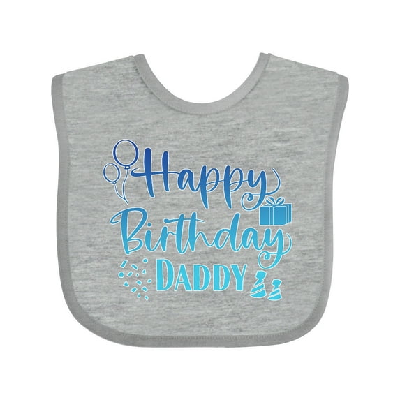 Inktastic Blue Happy Birthday Daddy Boys or Girls Baby Bib
