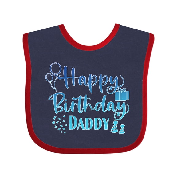Inktastic Blue Happy Birthday Daddy Boys or Girls Baby Bib