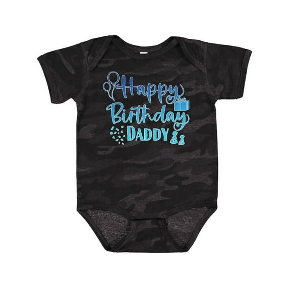 Inktastic Blue Happy Birthday Daddy Boys or Girls Baby Bodysuit